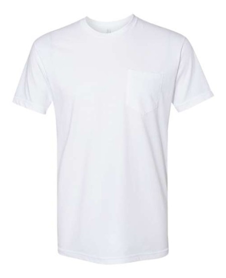 Next Level 3605 Unisex Cotton Pocket T-Shirt – 4.3 oz. Combed Ring-Spun Cotton Tee with Chest Pocket | XS–3XL