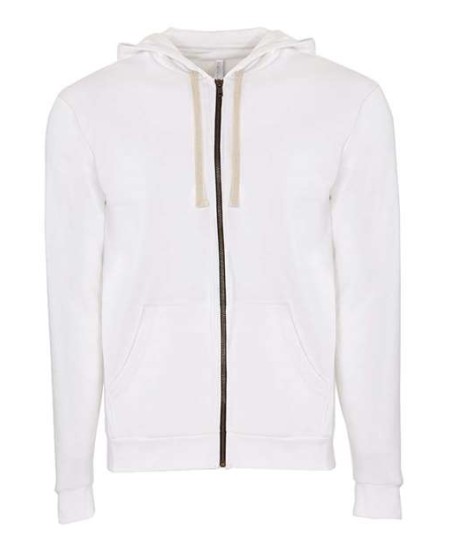 Next Level 9602 Unisex Santa Barbara Full-Zip Hoodie Sweatshirt – 7.4 oz. 80/20 Cotton/Poly Fleece Full-Zip Hoodie | XS–3XL