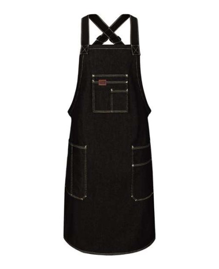 Red Kap TD20 Shop Apron – 13.75 oz. 100% Cotton Heavyweight Denim with ZeroSkratch | One Size (28W x 36L)