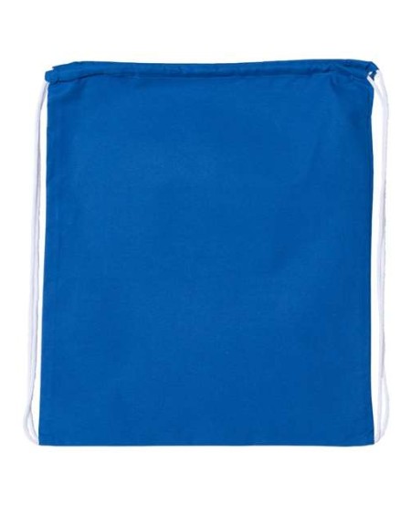 Q-Tees Q4500L Large Economical Sport Backpack – 6 oz. 100% Cotton Drawstring Cinch Bag