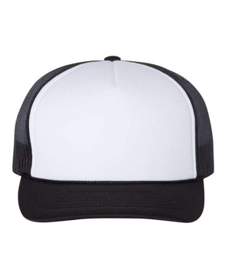 Richardson 113 Foamie Trucker Cap - 53/47 Polyester/Cotton Foam Twill Front, Hi Pro, Flat Bill | OSFM Snapback