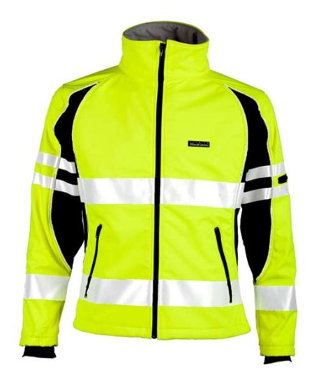 Kishigo JS144 Women's Premium Black Series Soft Shell Jacket – Women's Soft Shell Jacket | S–XL (Women's) | ANSI/ISEA 107 Class 3 (S = Class 2, M–XL = Class 3)