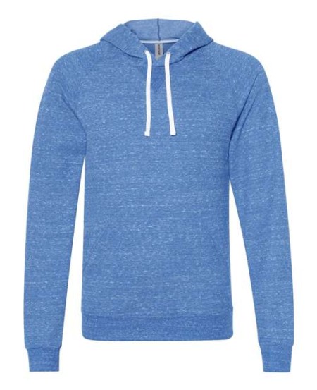 JERZEES 90MR Unisex Snow Heather French Terry Raglan Hooded Sweatshirt – 7.2 oz. Unisex pullover hoodie | S–3XL