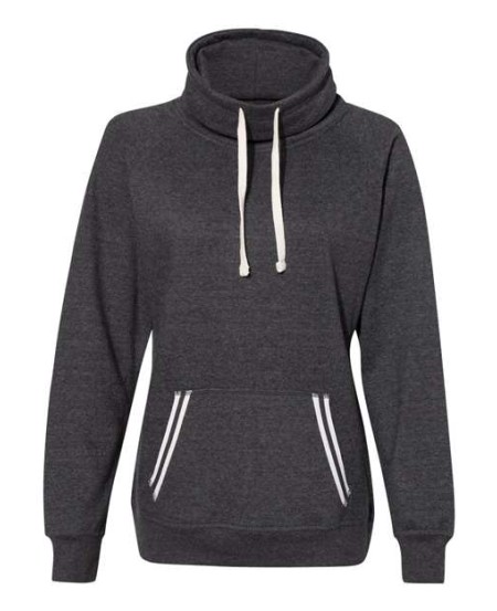 J. America 8653 Women's Relay Cowl Neck Sweatshirt – 6.5 oz. Women's Cowl neck sweatshirt | S–2XL