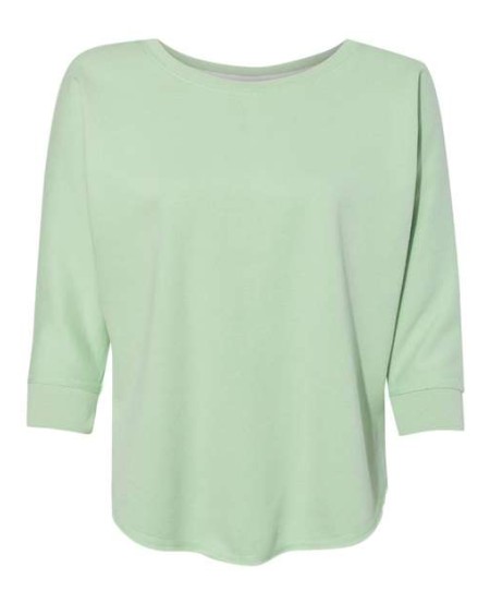 J. America 8685 Women's Lounge Fleece Dolman Crewneck Sweatshirt – 6.5 oz. Women's Crewneck sweatshirt | S–2XL