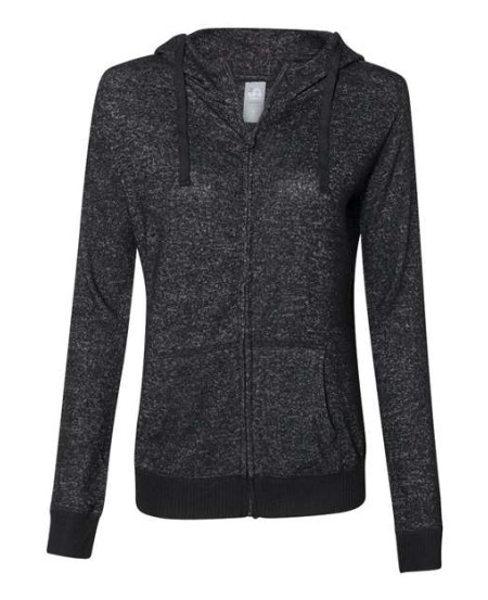 J. America 8656 Women's Cozy Jersey Hooded Full-Zip – 5.75 oz. Women's Full-zip hoodie | S–2XL