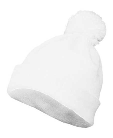 Augusta Sportswear 6816 Pom Beanie – Double-Layer Acrylic Knit Beanie with Pom-Pom Accent and Foldover Cuff | OSFM