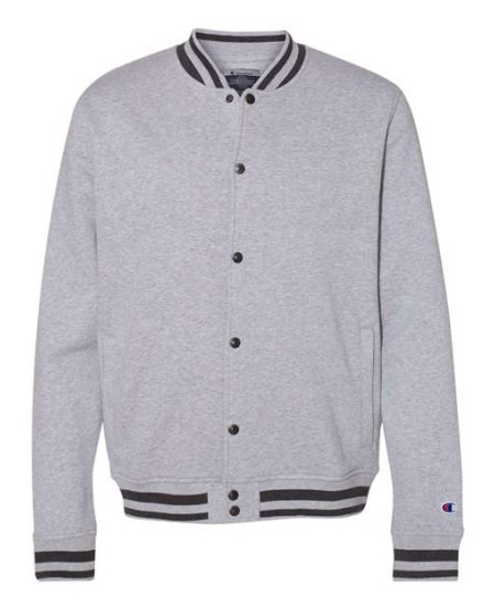 Champion CO100 Unisex Bomber Jacket – 8.5 oz. 80/20 Cotton/Polyester Sueded Fleece with 100% Cotton Face | S–3XL