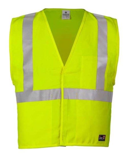 Kishigo F442 Unisex FR ARC Vest – Unisex Flame-Resistant Safety Vest | M–5XL | ANSI/ISEA 107 Type R Class 2 | NFPA 70E-2012 | ASTM F1506 | CAT 2 | Arc Rating/ATPV: 8.9 cal/cm²