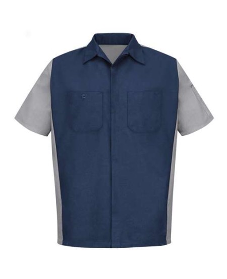 Red Kap SY20T Men's Tall Short Sleeve Automotive Crew Shirt – 4.25 oz. 65/35 Ripstop ZeroSkratch | MT–3XLT