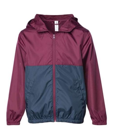 Independent Trading Co. EXP24YWZ Youth Lightweight Windbreaker Full-Zip Jacket –  Youth Full-zip windbreaker