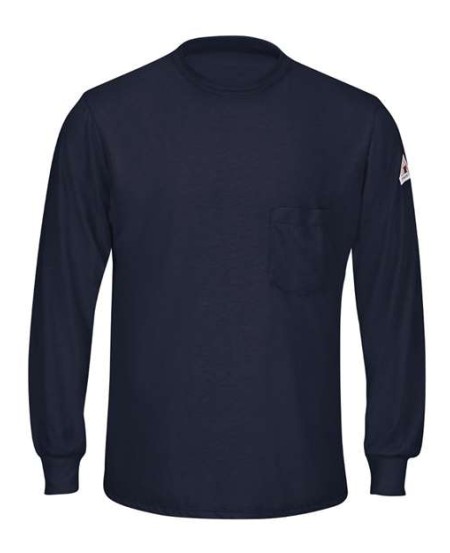 Bulwark SMT8 Men's Lightweight FR Long Sleeve T-Shirt – 5 oz. 70/30 Modacrylic/Rayon-Tencel™ | EBT 4.8 cal/cm² CAT 1