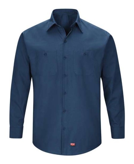 Red Kap SX10 Men's MIMIX Long Sleeve Work Shirt – 4.25 oz. 65/35 Ripstop with Mesh Flex Panels | S–4XL