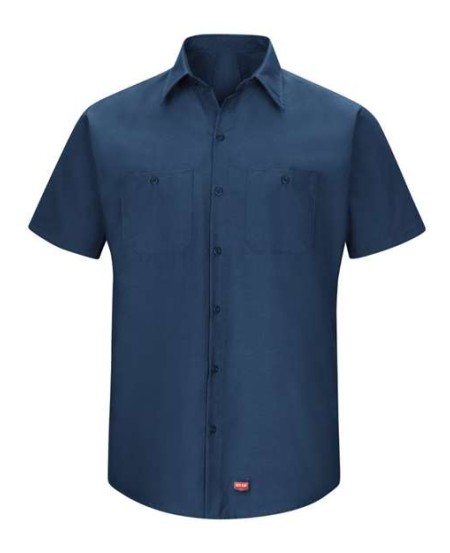 Red Kap SX20 Men's MIMIX Short Sleeve Work Shirt – 4.25 oz. 65/35 Ripstop with Mesh Flex Panels | S–4XL