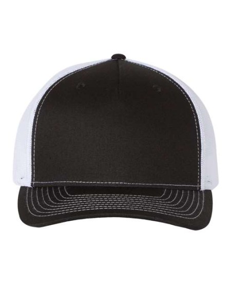 Richardson 112FP Five-Panel Trucker Cap - 60/40 Cotton/Polyester Twill, Seamless Front Panel | OSFM Snapback