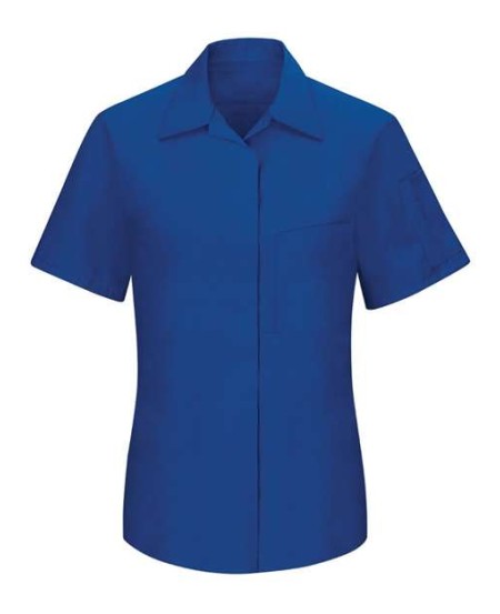 Red Kap SY41 Women's Performance Plus Short Sleeve Shop Shirt with OilBlok – 4.25 oz. Ripstop + Stretch Knit | XS–3XL