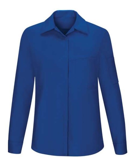 Red Kap SY31 Women's Performance Plus Long Sleeve Shop Shirt with OilBlok – 4.25 oz. Ripstop + Stretch Panels | XS–3XL