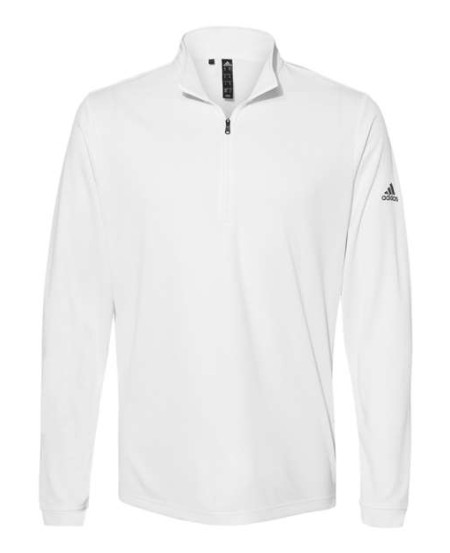Adidas A401 Men's Ultimate365 Lightweight Quarter-Zip Pullover – 6.1 oz. 100% Recycled Polyester UPF 50+ Self-Mock Collar | XS–4XL