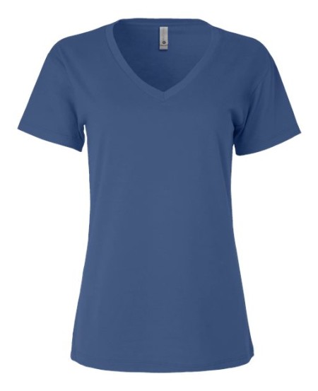 Next Level 3940 Women's Cotton V-Neck T-Shirt – 4.3 oz. Combed Ring-Spun Cotton Women's V-Neck Tee | XS–XL