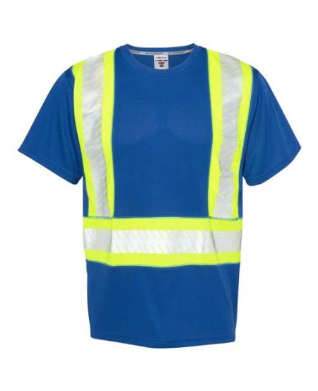 Kishigo B200-204 Unisex EV Series Enhanced Visibility Contrast Pocket T-Shirt – Unisex Short-Sleeve T-Shirt | M–5XL | ANSI/ISEA 107 Type O Class 1
