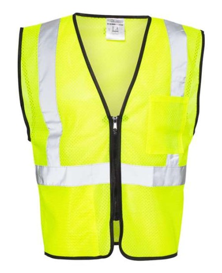 Kishigo 1537-1538 Unisex Double-Pocket Zippered Economy Class 2 Vest – Unisex safety vest | S–5XL | ANSI/ISEA 107-2015/2020 Type R Class 2