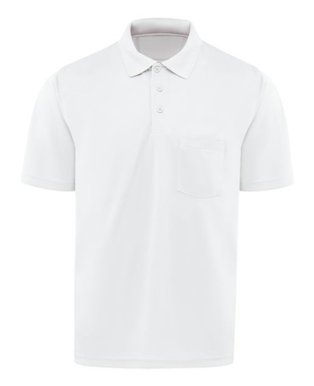 Red Kap SK98 Men's Performance Knit Pocket Polo – 4.5 oz. 100% Polyester Pique Knit, Spade-Style Pocket, Side Vents