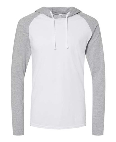 LAT 6917 Men's Fine Jersey Hooded Long Sleeve Raglan T-Shirt – Men's 4.5 oz./yd² Hooded Long-Sleeve Raglan T-Shirt | S–3XL