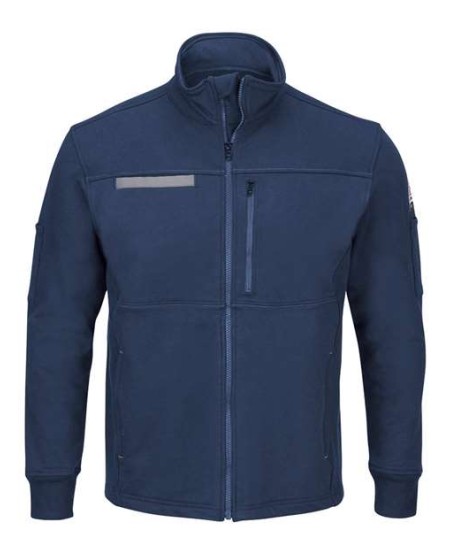 Bulwark SEZ2 Men's FR Zip-Front Fleece Jacket – 12.5 oz. 95/5 Cotton/Spandex | EBT 17 cal/cm² CAT 2