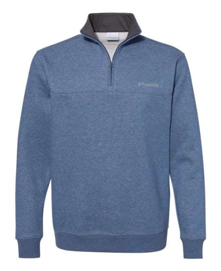 Columbia 141162 Mens Hart Mountain Half-Zip Sweatshirt - 60/40 Cotton/Polyester Sueded Fleece Body-Contouring Fit | S-3XL