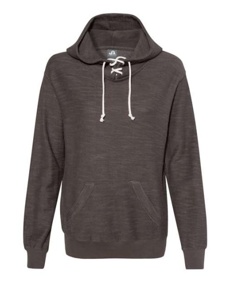 J. America 8694 Women's French Terry Sport Lace Scuba Hooded Sweatshirt – 9 oz. Women's Pullover hoodie | S–3XL