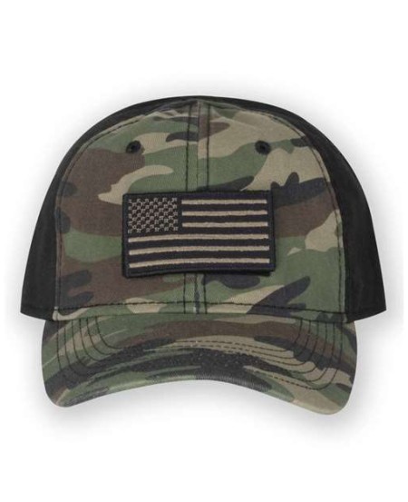 DRI DUCK 3353 Tactical Cap – 100% Cotton Washed Chino Twill | Relaxed Unstructured Low-Profile | Removable Flag Patch