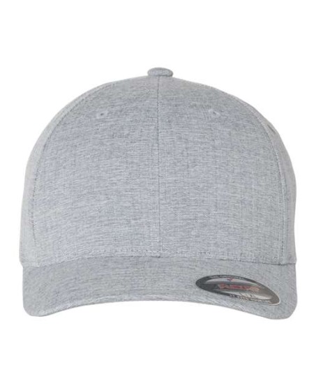 Flexfit 6350 Heatherlight™ Mélange Cap – 55/43/2 Polyester/Cotton/PU Spandex | Structured Six-Panel Mid-Profile | Permacurv® Silver Undervisor | Heathered | OEKO-TEX