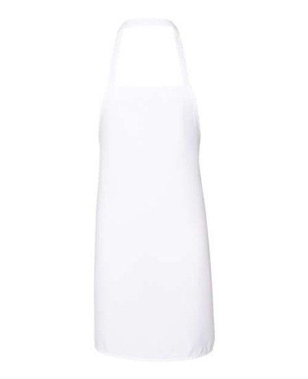 Q-Tees Q4010 Bib Apron – 6.4 oz. 100% Brushed Polyester Bib Apron with Neck Strap and Waist Ties | One Size