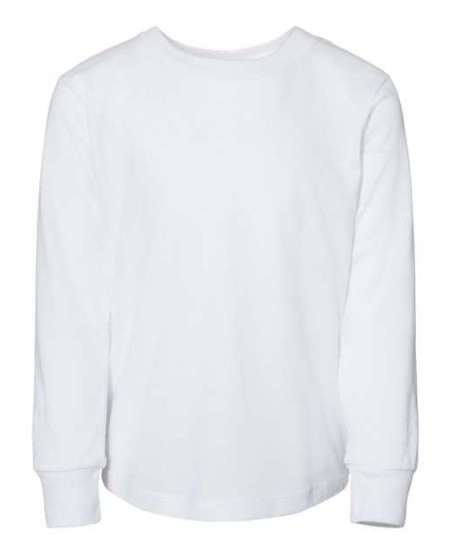 BELLA + CANVAS 3501T Toddler Jersey Long Sleeve Tee – 4.2 oz. Airlume Cotton Long-Sleeve Toddler Tee | 2T–5T