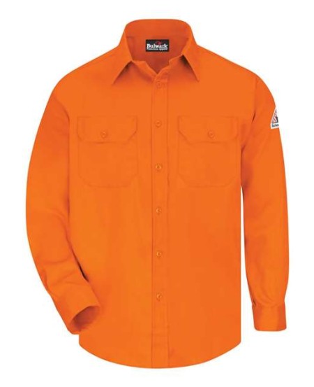 Bulwark SLU8T Men's Tall Lightweight FR Uniform Shirt – EXCEL FR ComforTouch 6 oz. 88/12 | ATPV 8.7 CAT 2 Tall