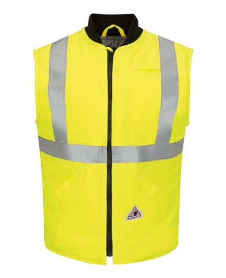 Bulwark VMS4HV Men's Hi-Vis Insulated FR Safety Vest – CoolTouch 2 7 oz. Shell + 12 oz. Modacrylic Insulation | ATPV 45 CAT 4 ANSI Class 2