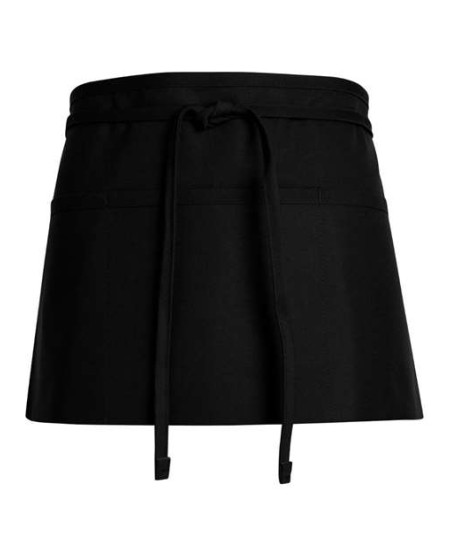 Chef Designs TT46 Waist Apron - 65/35 Poly/Cotton Twill Pre-Cure Soil-Release Waist Apron with Three-Division Front Pocket | One Size