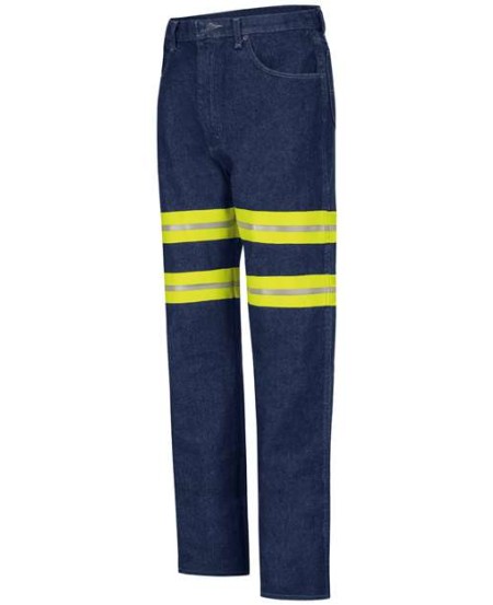 Red Kap PD60ED Men's Enhanced Visibility Relaxed Fit Jeans – 13.75 oz. Cotton Denim, 2.5