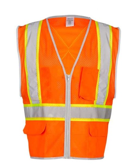 Kishigo 1576-1577 Unisex Premium Brilliant Series X Back Dual Compliant Vest – Unisex Safety Vest | S/M–4/5XL (dual sizes) | ANSI 107 Type R | CSA Z96 | Class 2 (dual USA/Canada compliant)