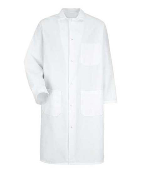 Red Kap 4004 Unisex Gripper-Front Butcher Frock – Interior Chest Pocket | 7 oz. 65/35 Poly/Cotton Twill
