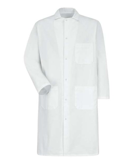 Red Kap 4016 Unisex Gripper-Front Butcher Frock – Exterior Chest Pocket | 7 oz. 65/35 Poly/Cotton Twill