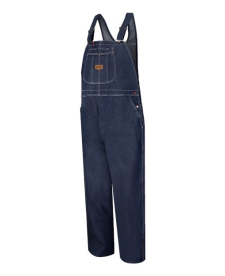 Red Kap BD10EXT Men's Extended Sizes Denim Bib Overall – 11.75 oz. 100% Cotton Denim | Extended Waist Sizes