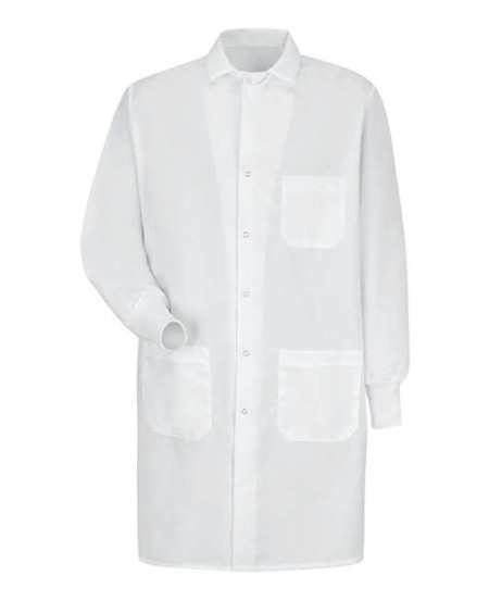 Red Kap KP72 Unisex Specialized Cuffed Lab Coat – 5 oz. 80/20 Poly/Cotton, Interior Chest Pocket, Knit Cuffs | 41.5