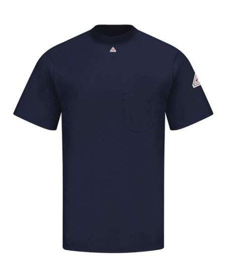 Bulwark SET8T Men's Tall FR Short Sleeve T-Shirt – EXCEL FR 7.25 oz. 100% Cotton Interlock | ATPV 9.6 CAT 2 Tall