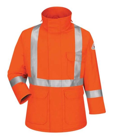 Bulwark JLPC Men's Insulated Deluxe Parka Jacket with Reflective Trim – EXCEL FR ComforTouch 7 oz. Shell | 360° CSA Visibility