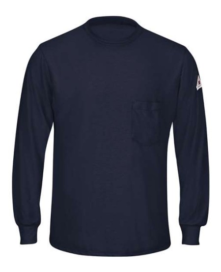 Bulwark SMT8T Men's Tall Lightweight FR Long Sleeve T-Shirt – 5 oz. 70/30 Modacrylic/Tencel™ | EBT 4.8 CAT 1 Tall
