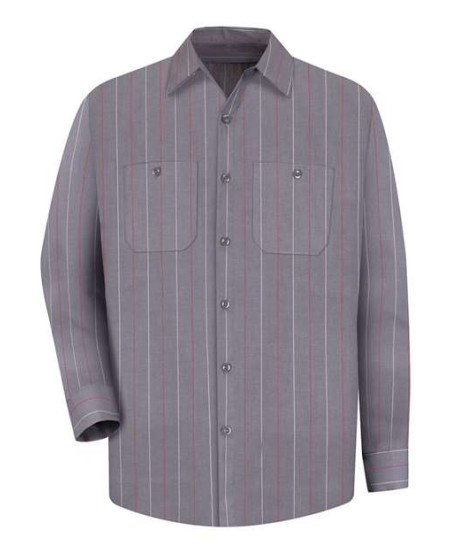 Red Kap SP14 Men's Industrial Long Sleeve Work Shirt – 4.25 oz. 65/35 Poly/Cotton Poplin, Touchtex | 20+ Colors