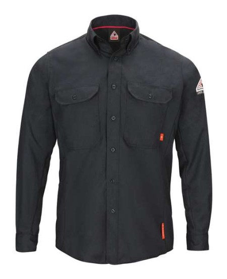 Bulwark QS50T Men's Tall iQ Series® Comfort Woven Lightweight FR Shirt – 5.5 oz. 50/25/25 Aramid/Lyocell/Modacrylic | CAT 2 Tall