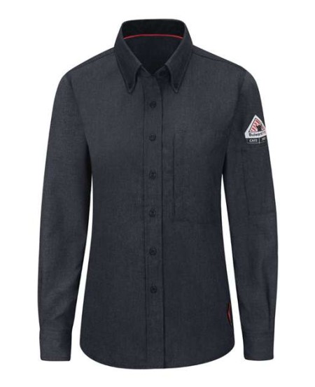 Bulwark QS51 iQ Series Women's Comfort Woven Lightweight FR Shirt – 5.5 oz. Aramid/Lyocell/Modacrylic | CAT 2