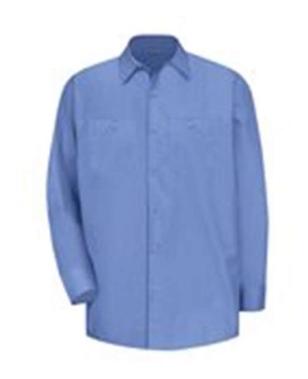 Red Kap SB12T Men's Tall Broadcloth Shirt – 4.25 oz. 65/35 Poly/Cotton Broadcloth, Industrial Stripe, Tall Sizes